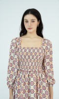 G-Magenta Long Sleeves Midi Silk Dress
